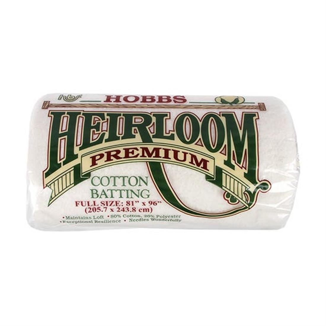 Hobbs Heirloom Premium 80/20 Cotton/Poly Wadding 81 x 96in (Full)