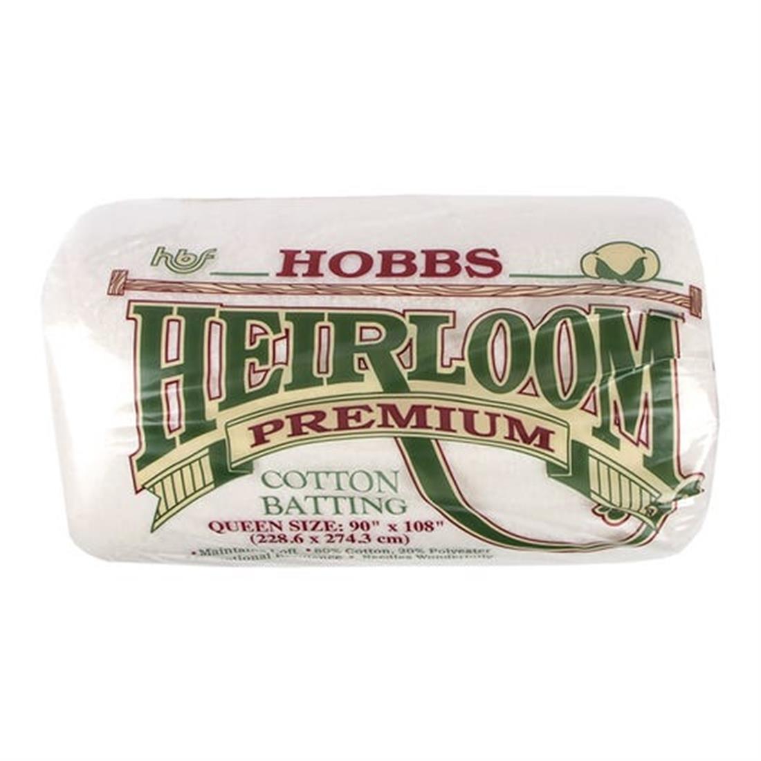 Hobbs Heirloom Premium 80/20 Cotton/Poly Wadding 90 x 108in (Queen)