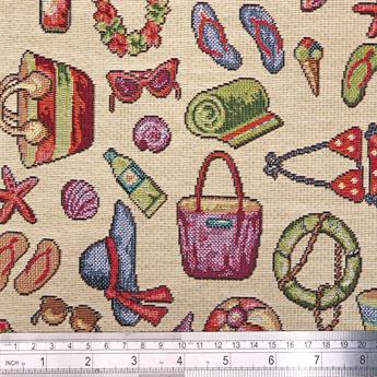 On The Beach Printed Weight Tapestry