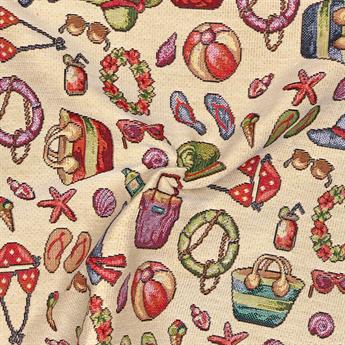 On The Beach Printed Weight Tapestry