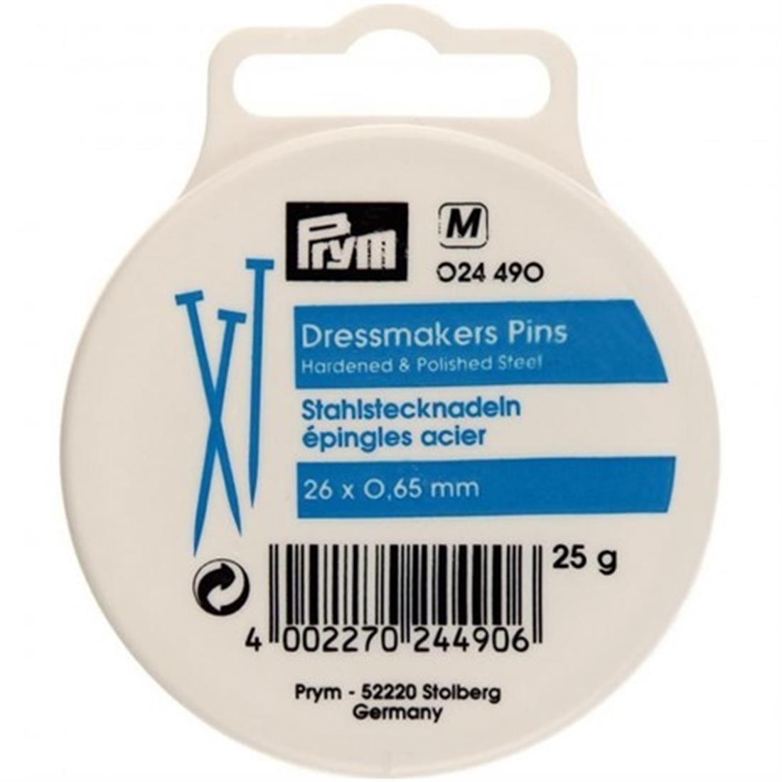 Prym Dressmaker Pins 26Mm x 0.65Mm