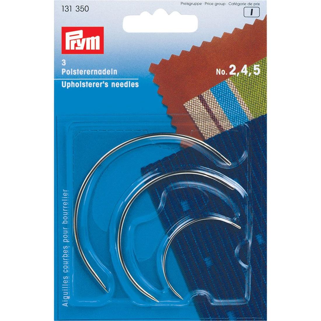 Prym Upholsterer's Needles Curved Sizes 2, 4 and 5