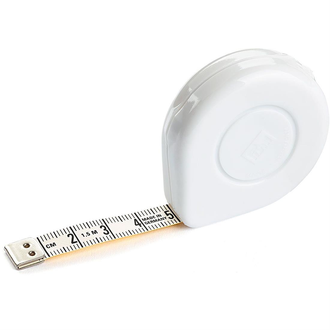 Prym Spring Tape Measure Mini Metric Yellow/ White. 150cm (60 inch)