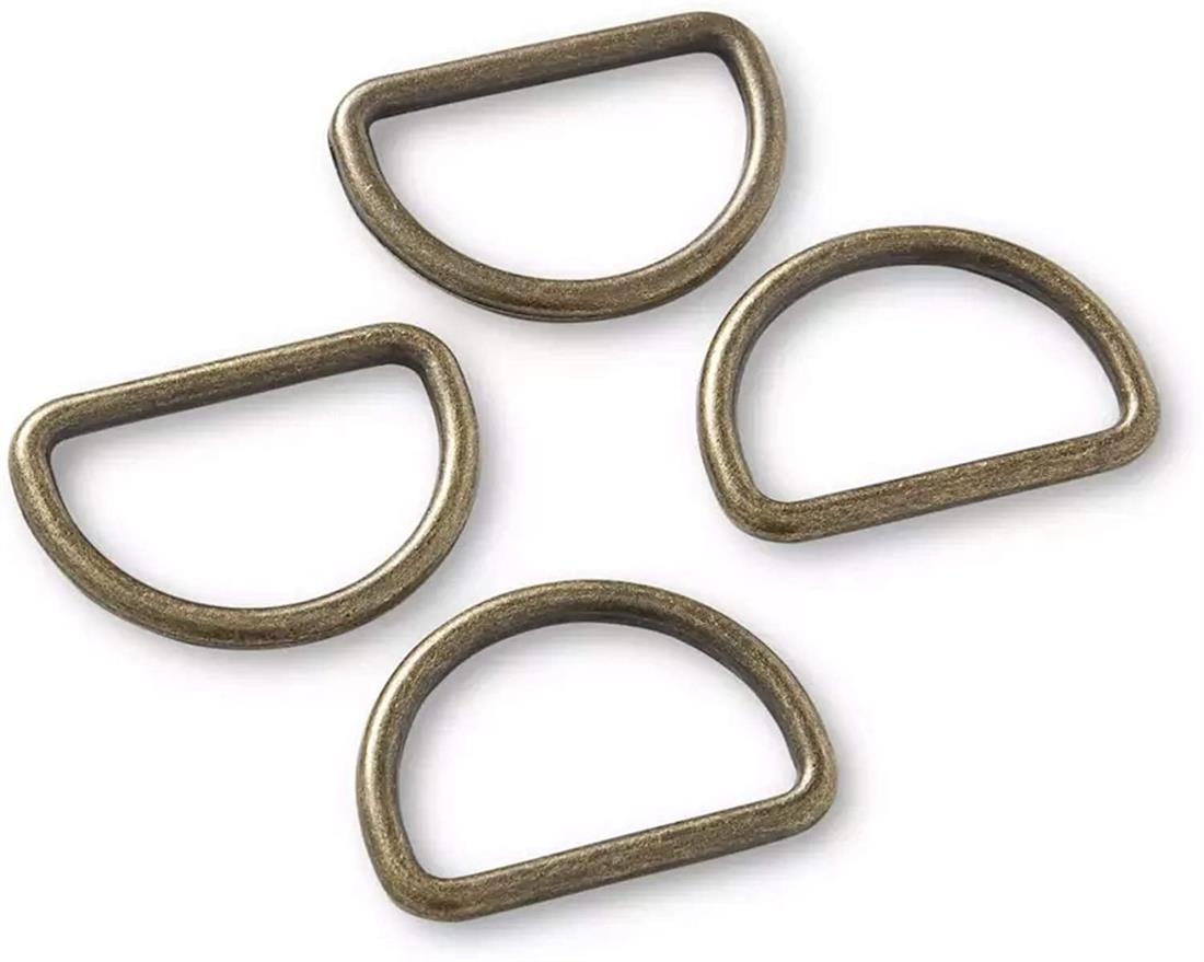 Prym 25mm Antique Brass D-Rings