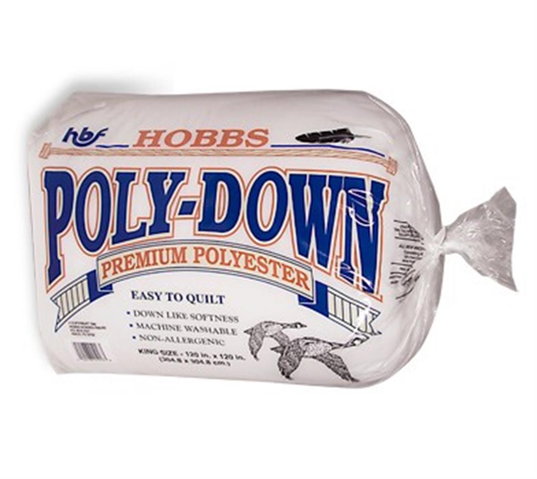 Hobbs Polydown Polyester Wadding 120 x 120in (King) 2.4oz Resin-bonded