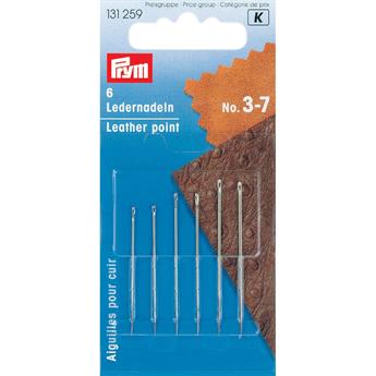 Prym Leather Needles With Triangular Point Sizes 3 - 7 Assorted
