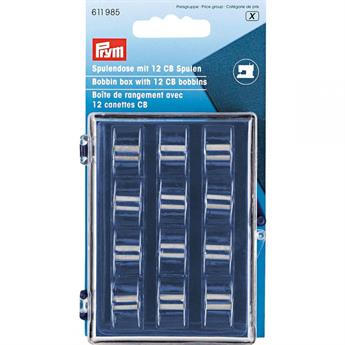 Prym Bobbin Box with Metal Sewing Machine Bobbins