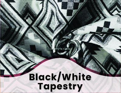 Black and White Tapestry Fabrics