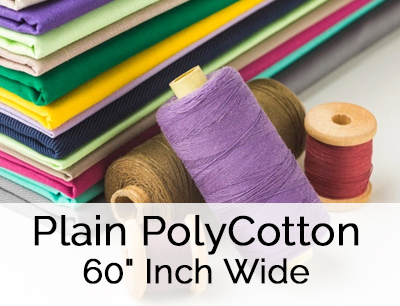 Plain PolyCotton 60 Inch Wide Fabric