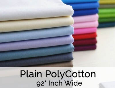 Plain PolyCotton 92 Inch Wide